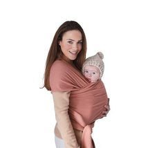 Mushie - 100% Organic Cotton Baby Wrap Carrier, Cedar Image 1