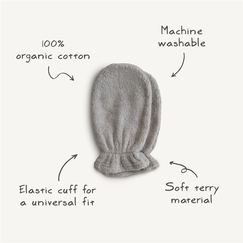 Mushie - 2Pk Baby Bath Mitt, Baby Blue Image 8