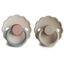 Mushie - 2Pk Frigg Daisy Natural Rubber Pacifier, Sandstone & Cotton Candy, 0/6M Image 2