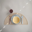 Mushie Silicone Round Plate Dinnerware Set 2 Pack - Powder Blue Image 3