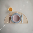 Mushie Silicone Round Plate Dinnerware Set 2 Pack - Soft Lilac Image 3