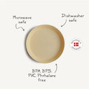 Mushie Silicone Round Plate Dinnerware Set 2 Pack - Vanilla Image 9