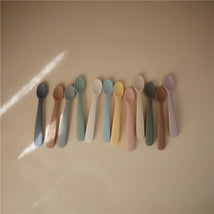 Mushie Silicone Feeding Spoons 2 Pack - Blush & Shifting Sand Image 2