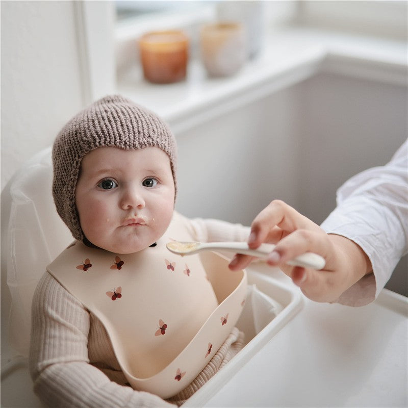 Mushie Silicone Feeding Spoons 2 Pack - Blush & Shifting Sand Image 3