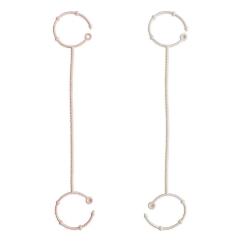 Mushie - Adjustable Silicone Strap 2-Pack, Blush/Shifiting Sand Image 1