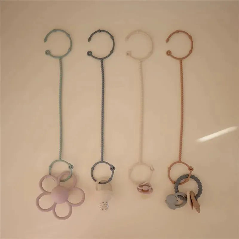 Mushie - Adjustable Silicone Strap 2-Pack, Blush/Shifiting Sand Image 6