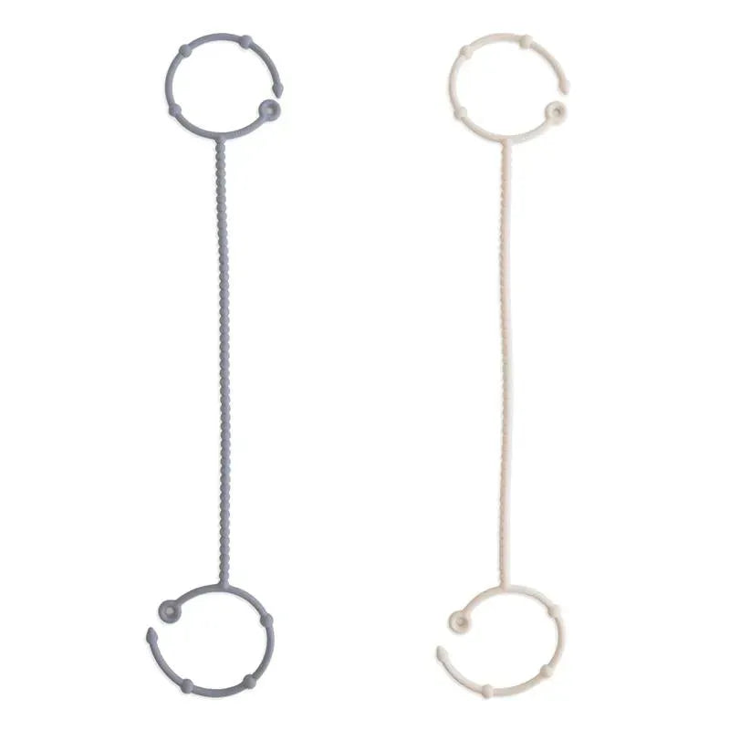 Mushie - Adjustable Silicone Strap 2-Pack, Tradewinds/Shifiting Sand Image 1