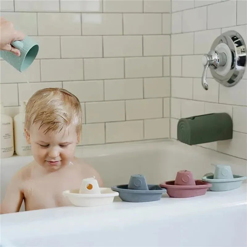 Mushie - Baby Bath Rinse Cup, 100% Food Grade Silicone, Sage Image 4