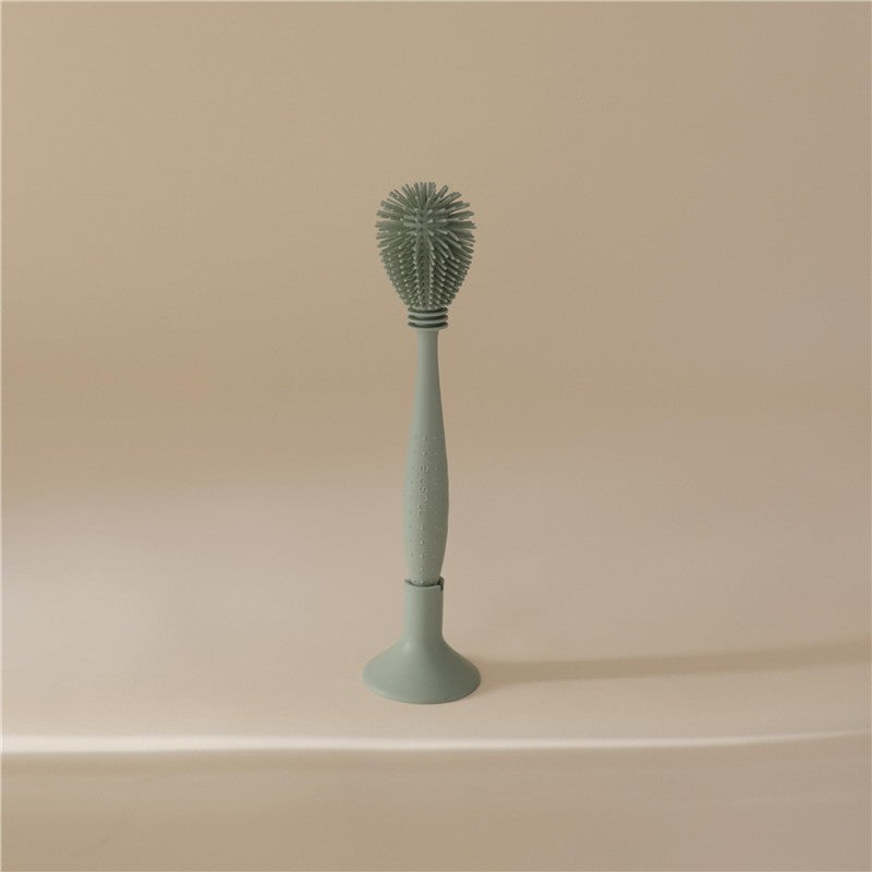 Mushie Silicone Baby Bottle Brush - Cambridge Blue Image 3