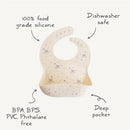 Mushie Silicone Baby Bib - Bluey Sage Image 2