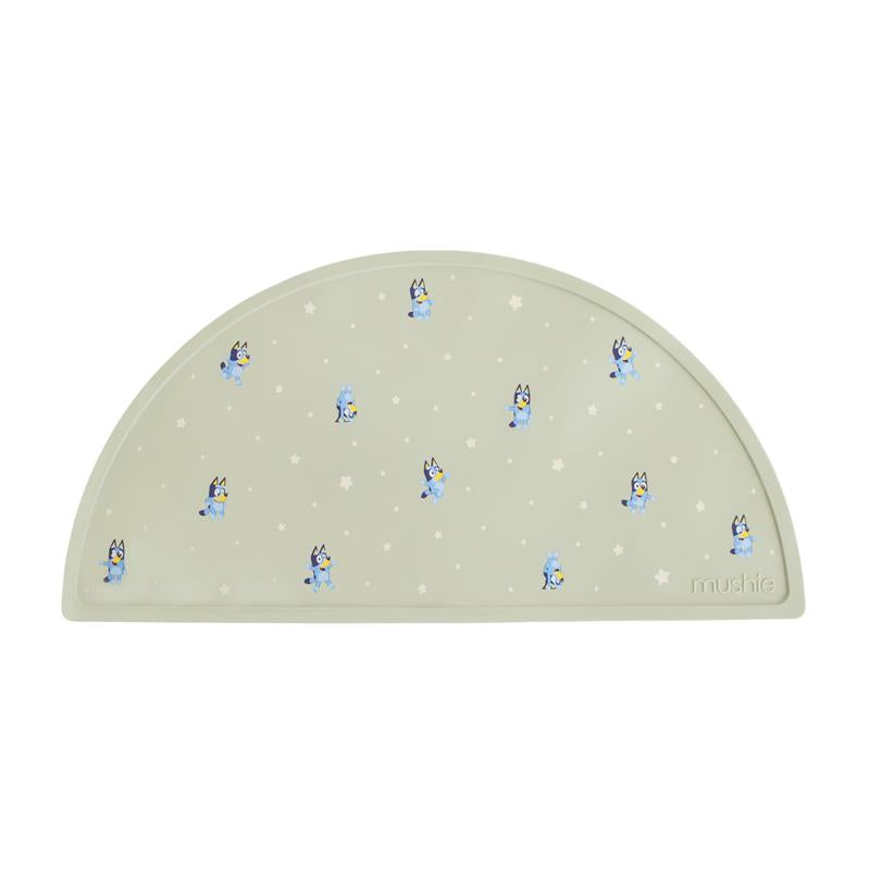 Mushie - Bluey X Mushie Silicone Placemat Bluey Sage Image 1