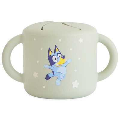 Mushie - Bluey X Mushie Snack Cup, Bluey Sage Image 1