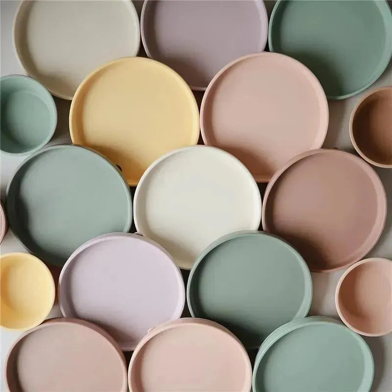 Mushie - Classic Silicone Suction Plate, BPA-Free Non-Slip Design, Soft Lilac Image 3