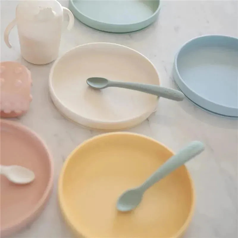 Mushie - Classic Silicone Suction Plate, BPA-Free Non-Slip Design, Soft Lilac Image 4