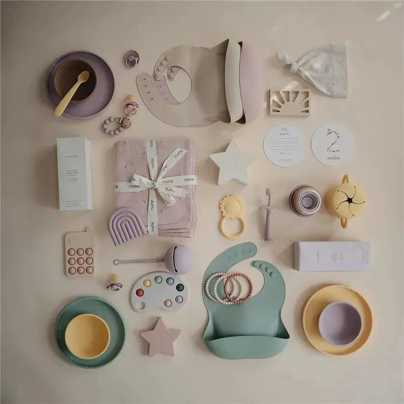 Mushie - Classic Silicone Suction Plate, BPA-Free Non-Slip Design, Soft Lilac Image 5