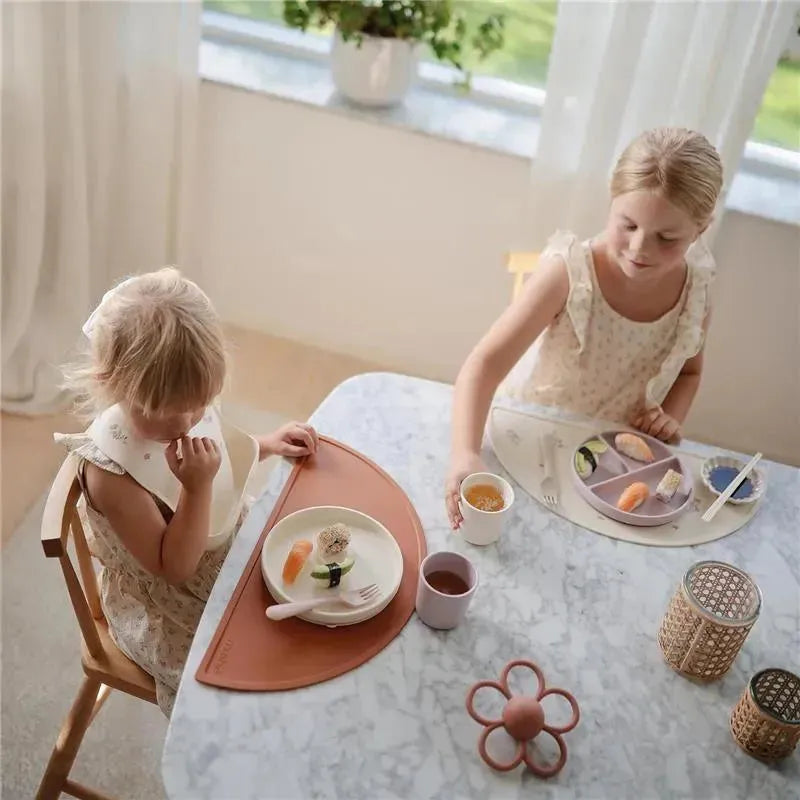 Mushie - Classic Silicone Suction Plate, BPA-Free Non-Slip Design, Soft Lilac Image 6