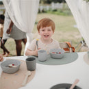 Mushie Silicone Dinnerware Cup Set 2 Pack - Smoke Image 4