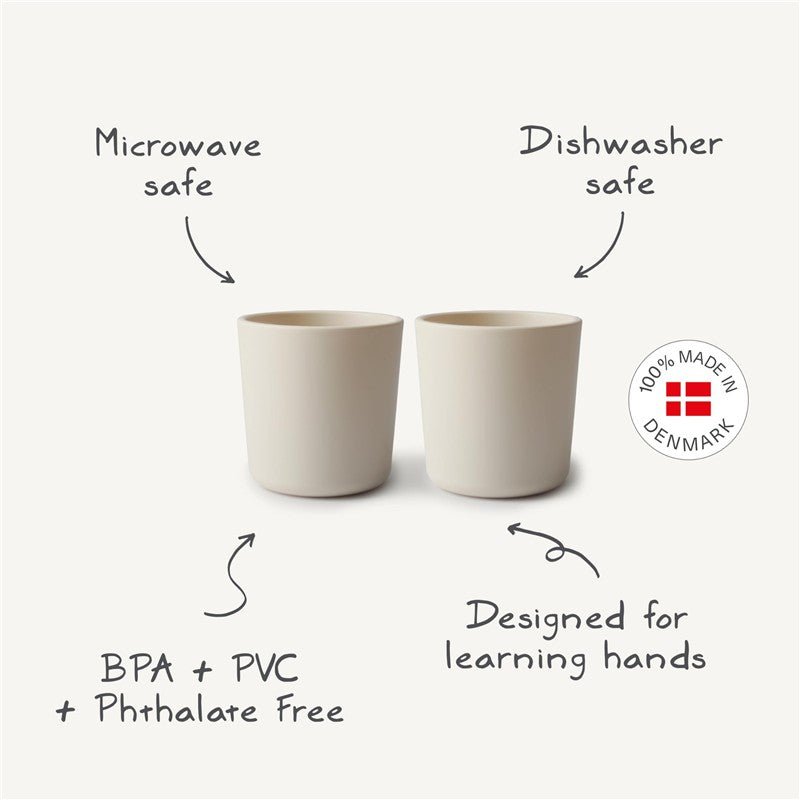 Mushie Silicone Dinnerware Cup Set 2 Pack - Smoke Image 8