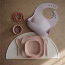 Mushie Silicone Dinnerware Fork & Spoon Set - Blush Image 2