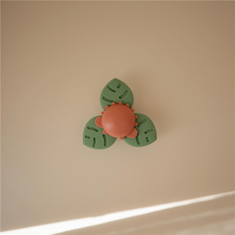 Mushie Dino Suction Spinner Toy for Bath & Play Image 2