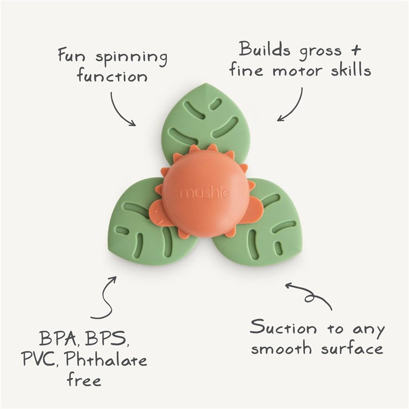 Mushie Dino Suction Spinner Toy for Bath & Play Image 8