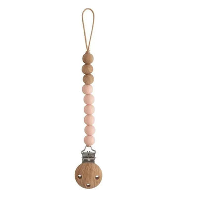 Mushie - Eva Silicone Pacifier Clip, Blush Image 1