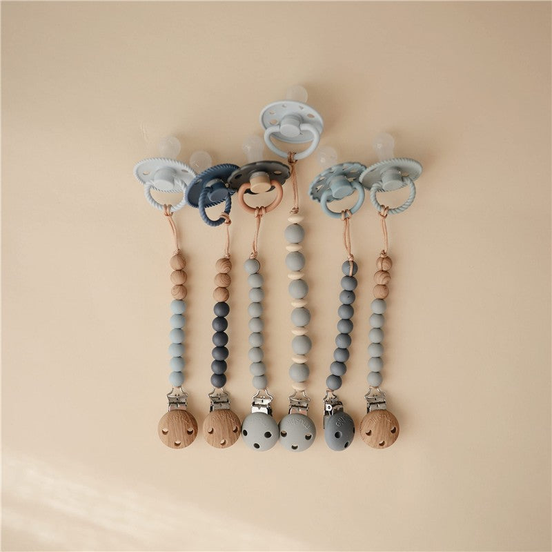 Mushie Eva Pacifier Clip - Cloud Image 2