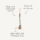 Mushie Eva Pacifier Clip - Mauve Image 8