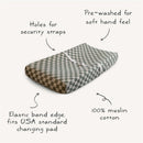 Mushie Extra Soft Muslin Changing Pad Cover Image 7