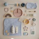 Mushie Baby Finger Toothbrush, Powder Blue/Daffodil Image 3