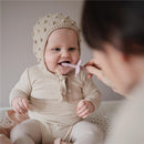 Mushie Silicone Flower Training Toothbrush - Blush Image 5