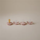 Mushie FRIGG Baby's First Pacifier Set 0-6 Months - Floral Heart Blush 4-Pack Image 3