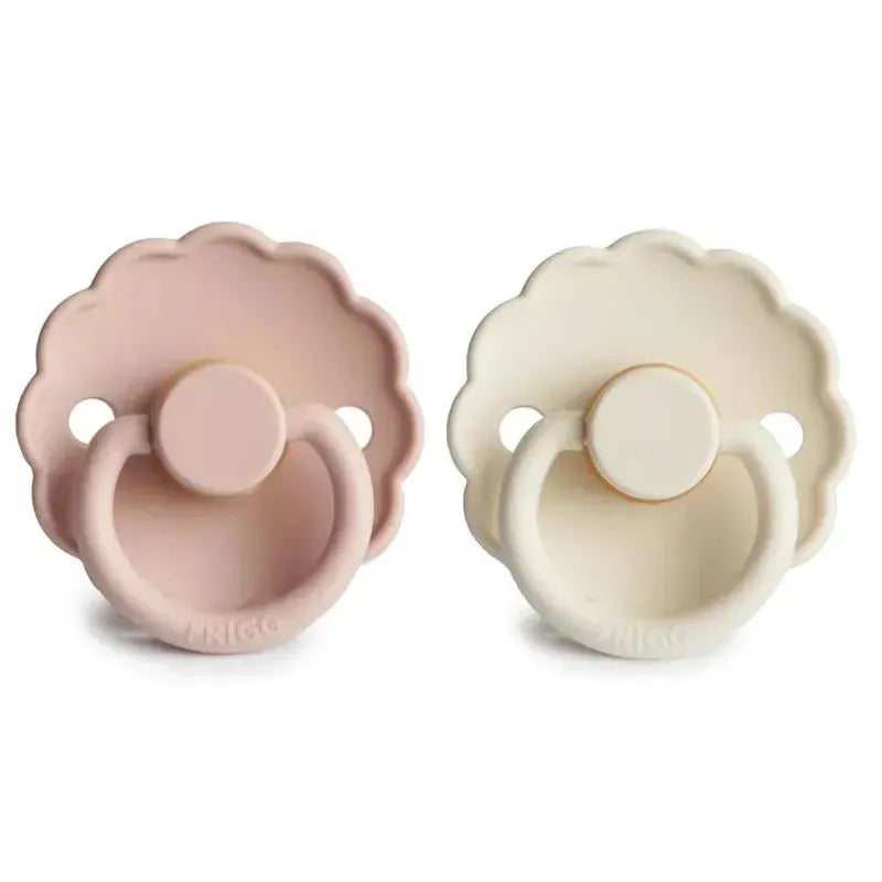 Mushie - Frigg Daisy Natural Rubber Baby Pacifier, Blush/Cream, 6/18M Image 4