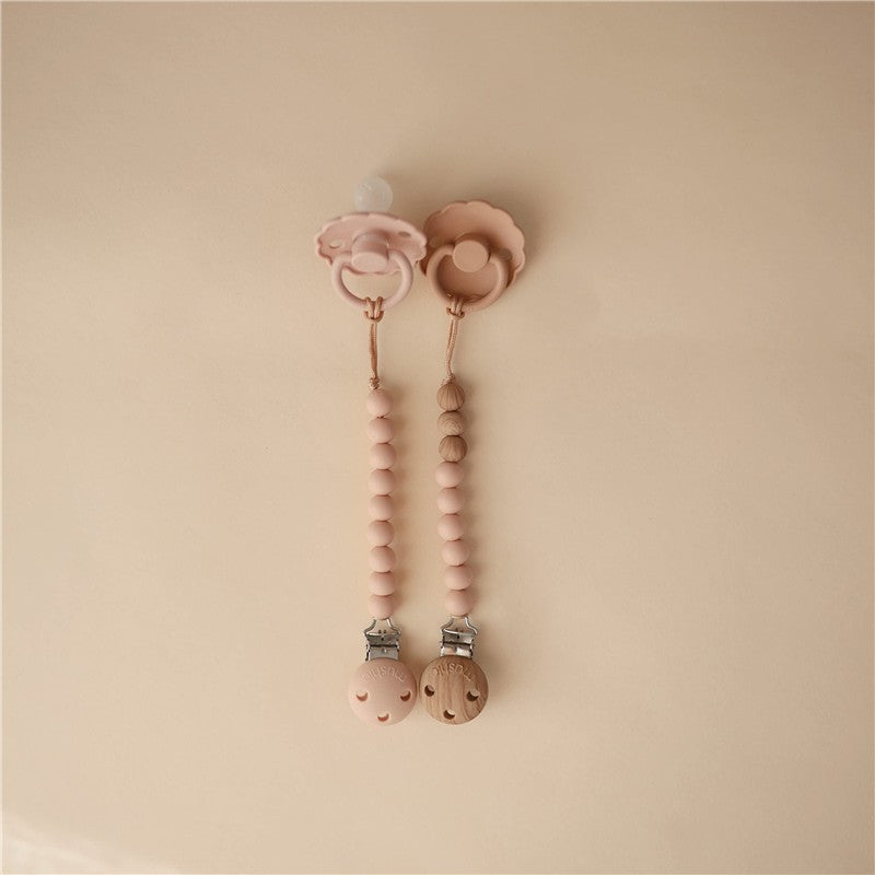 Mushie Silicone Pacifier Clip Hera - Blush Image 2