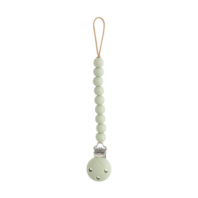 Mushie Silicone Pacifier Clip Hera - Sage Image 1