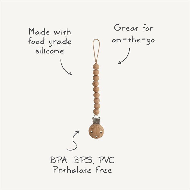 Mushie Silicone Pacifier Clip Hera - Sage Image 9