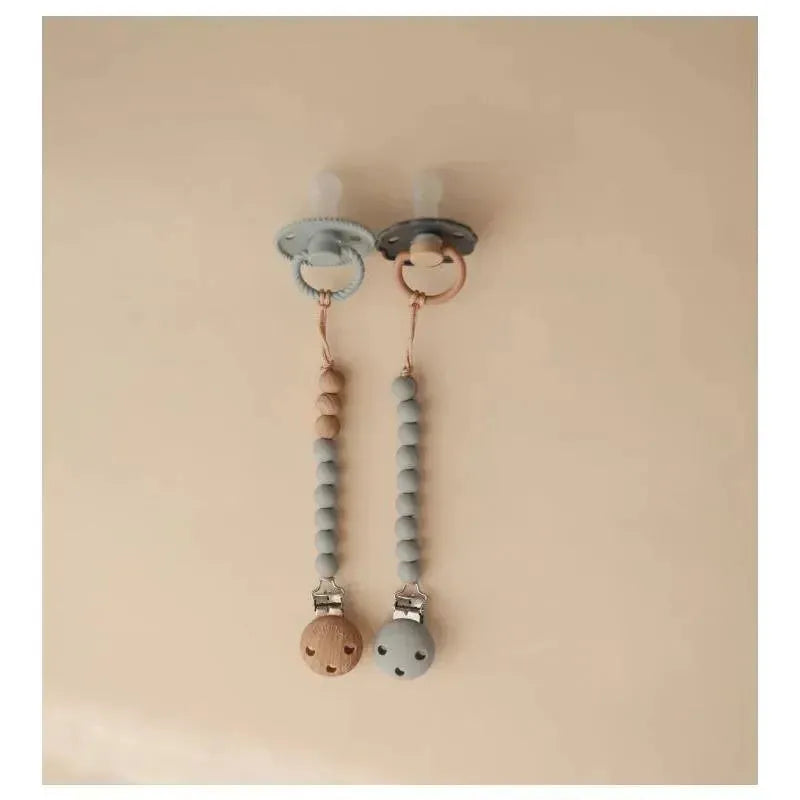 Mushie - Hera Silicone Pacifier Clip, Stone Image 5