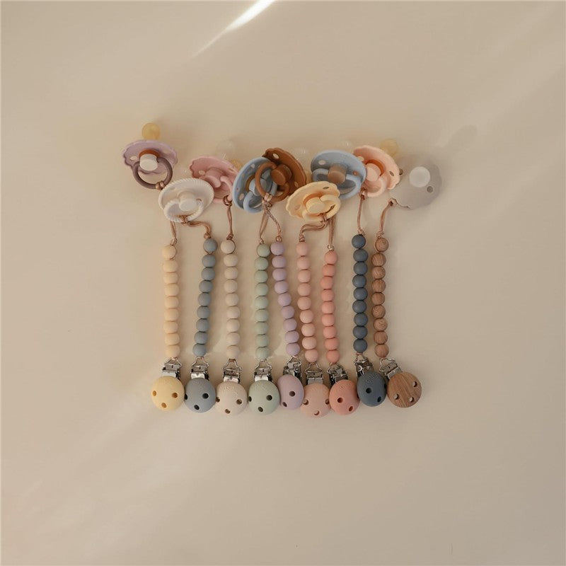 Mushie Silicone Pacifier Clip Hera - Stone Image 6