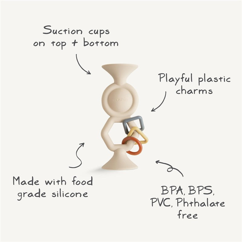 Mushie Silicone Hexapop Suction Toy - Shifting Sand Image 8