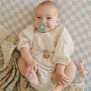 Mushie - Linen Pacifier Clip – 2 Pack, Dusty Rose/Shifting Sand Image 3