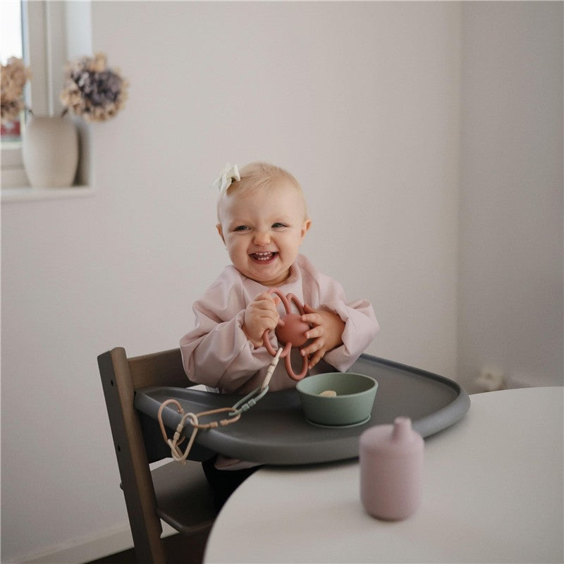 Mushie Long Sleeve Bib - Blush Image 5