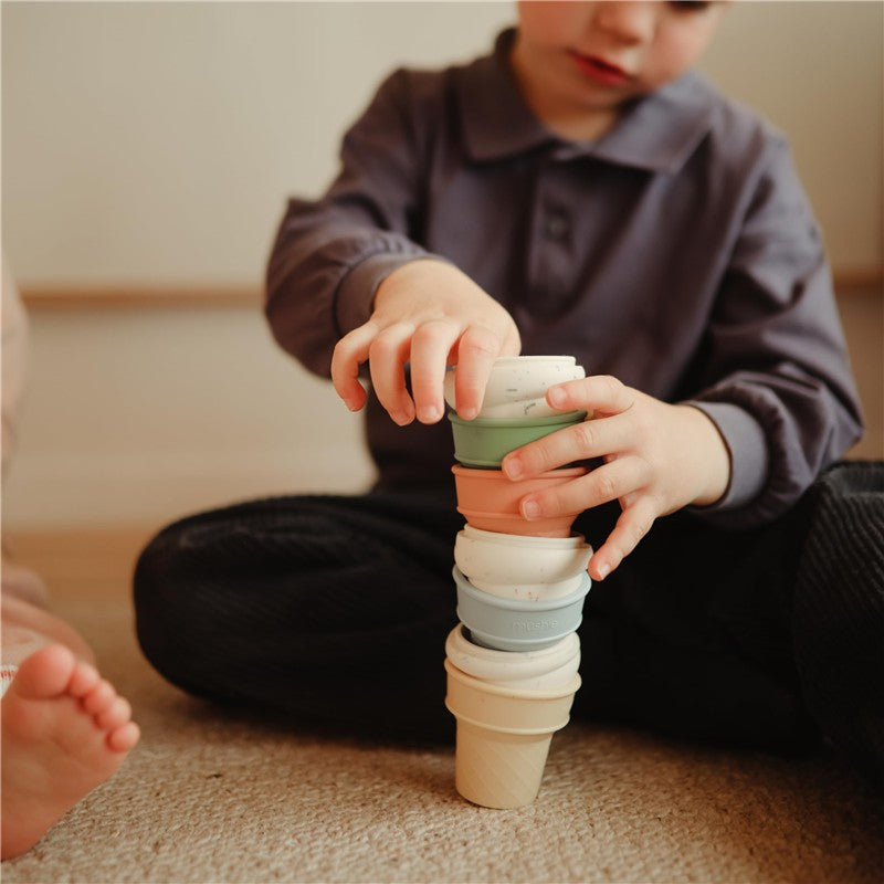 Mushie Silicone Mix and Match Ice Cream Toy 4-Pack Image 5