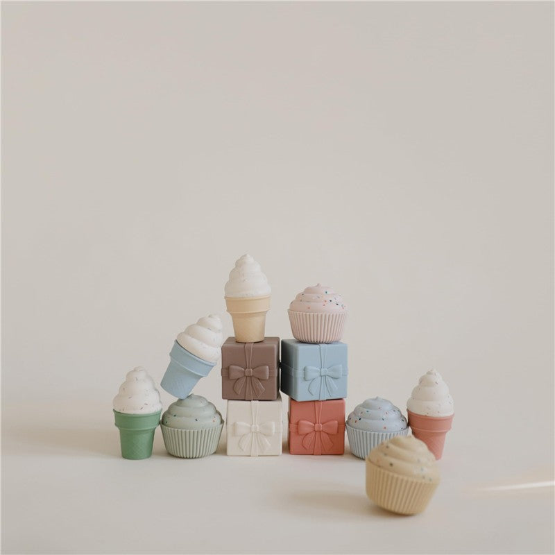 Mushie Silicone Mix and Match Ice Cream Toy 4-Pack Image 9