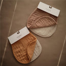 Mushie Organic Cotton Muslin Burp Cloths 2-Pack - Natural/Fog Image 6