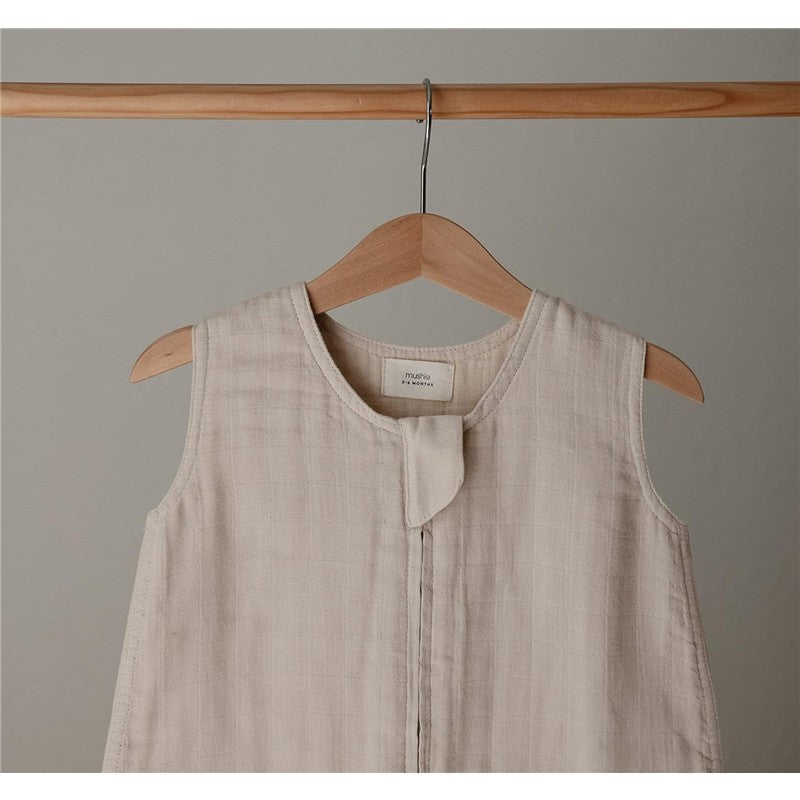 Mushie Muslin Sleep Bag - Fog Image 2
