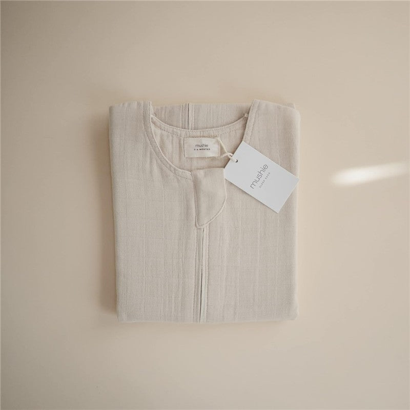 Mushie Muslin Sleep Bag - Fog Image 8