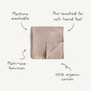 Mushie Muslin Swaddle Blanket - Blush Image 7
