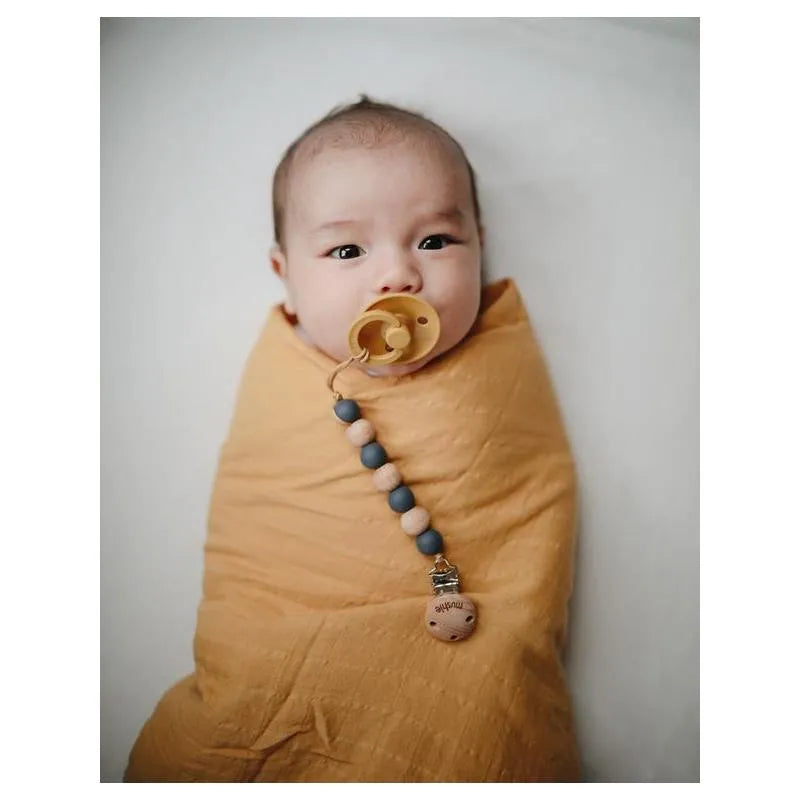 Mushie - Muslin Swaddle Blanket - Fall Yellow Image 2