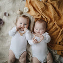 Mushie Organic Cotton Muslin Swaddle Blanket - Fall Yellow Image 4
