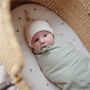 Mushie Organic Cotton Muslin Swaddle Blanket - Sage Image 4